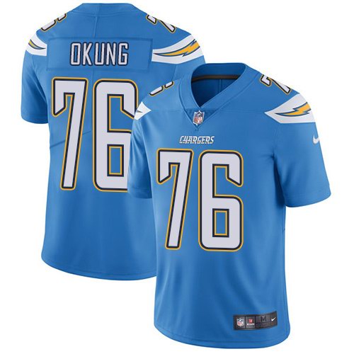 Nike Men & Women & Youth Chargers 76 Russell Okung Light Blue NFL Vapor Untouchable Limited Jersey,We sell and wholesale Nike Men & Women & Youth Chargers 76 Russell Okung Light Blue NFL Vapor Untouchable Limited Jersey on line form chian!